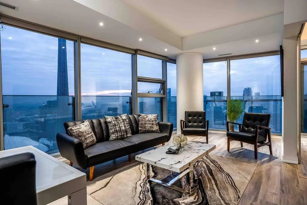 Signature View Of Cn Tower In Lux Toronto Condo Canada