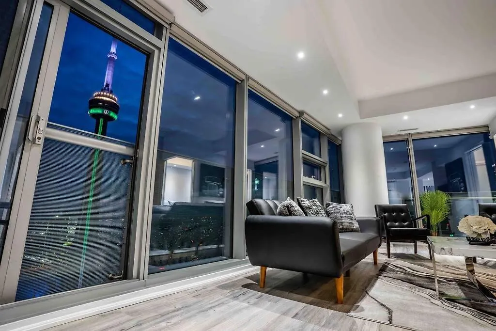 Signature View Of Cn Tower In Lux Toronto Condo