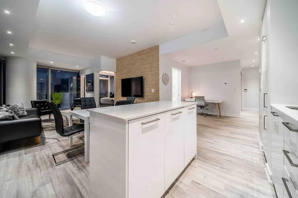 Signature View Of Cn Tower In Lux Toronto Condo Apartment